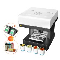 Colorsun New design  Edible Food selfie coffee printer machine with 4 cups for Cookies Chocolate